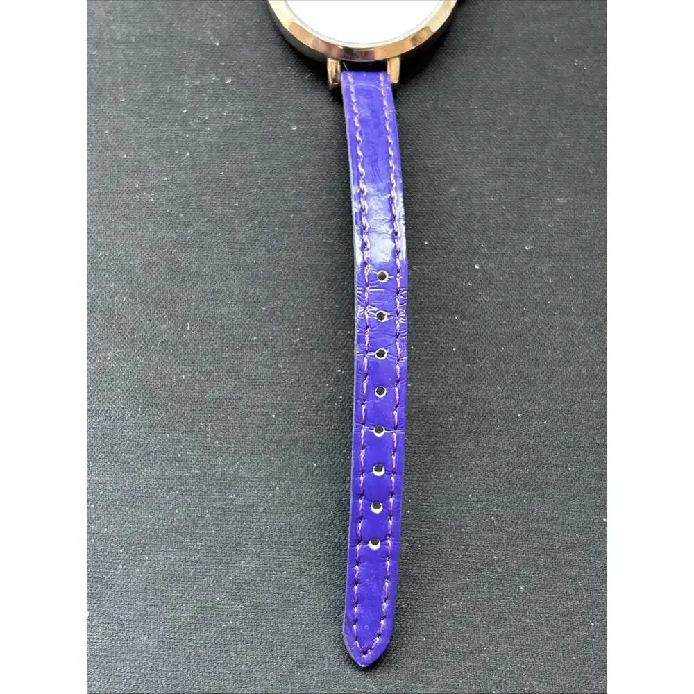 Silver Tone Purple Dial And Band Women’s Quartz Watch